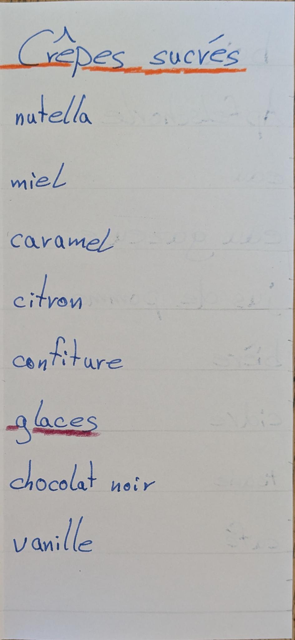 Cr&ecirc;pes sucr&eacute;es
